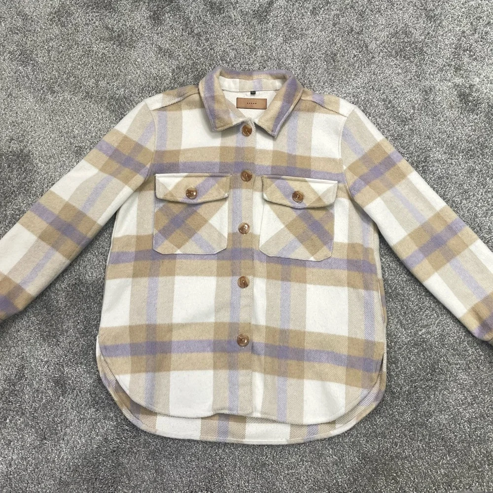 Blank NYC Mountain Top White Multi Plaid Shacket - Picture 11 of 16